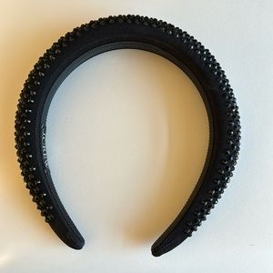 J.Crew Black Headband with Black Crystals